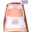 7-dielne posteľné obliečky New Baby, Bunnies 120x90cm/oranžové
